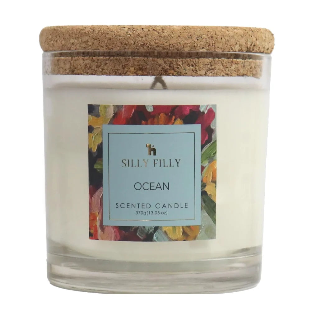 Glass Jar Candle, Mildly Scented, One Wick 7.7 oz