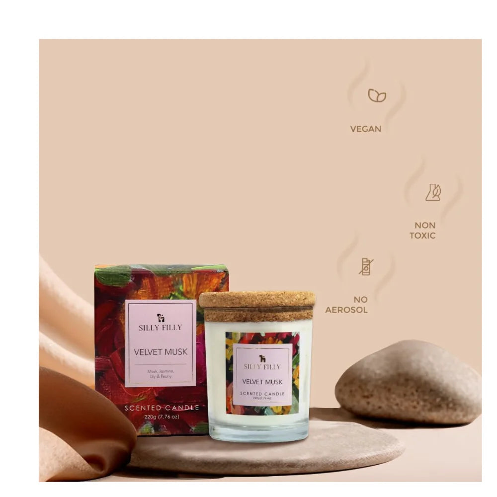 Glass Jar Candle, Mildly Scented, One Wick 7.7 oz