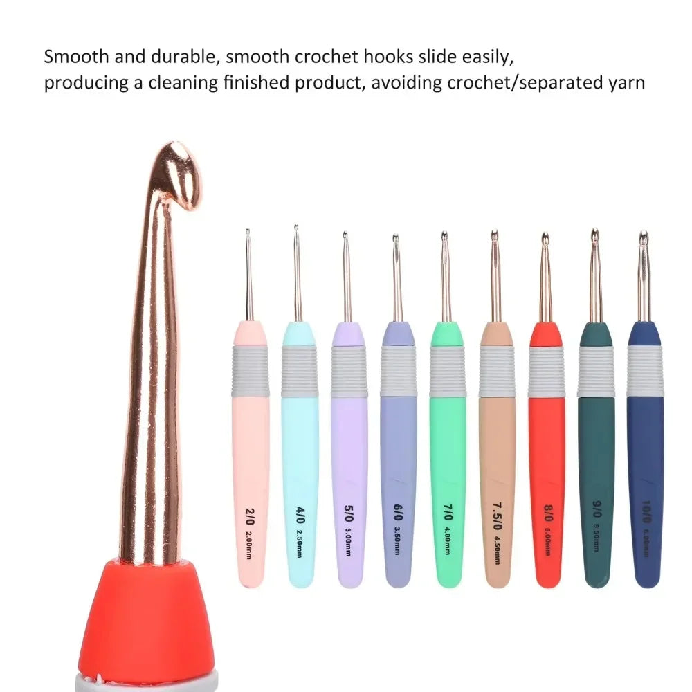 9Pcs Handle Sweater Needles Colorful