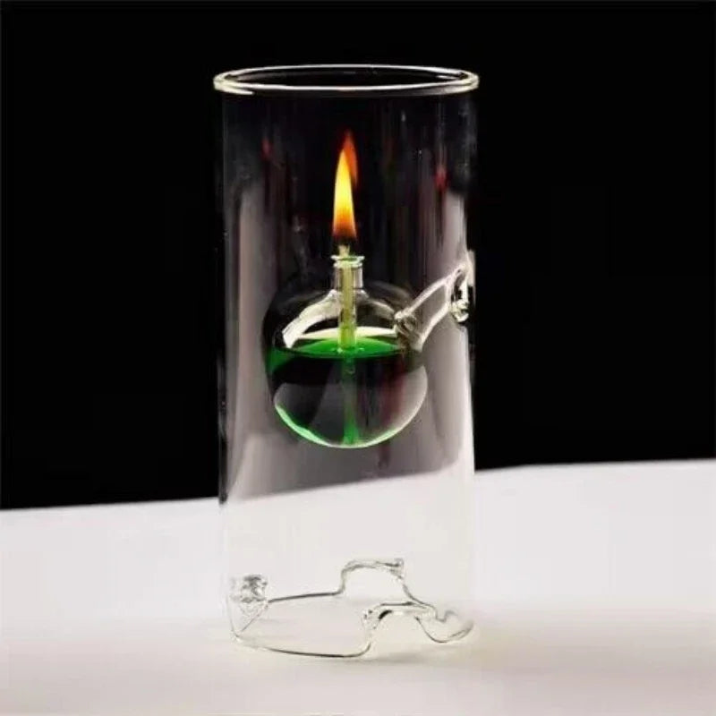 Transparent Glass Candlestick 15CM