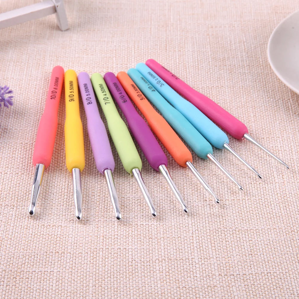 Colorful Crochet Hook Kits Soft Silicone Grip