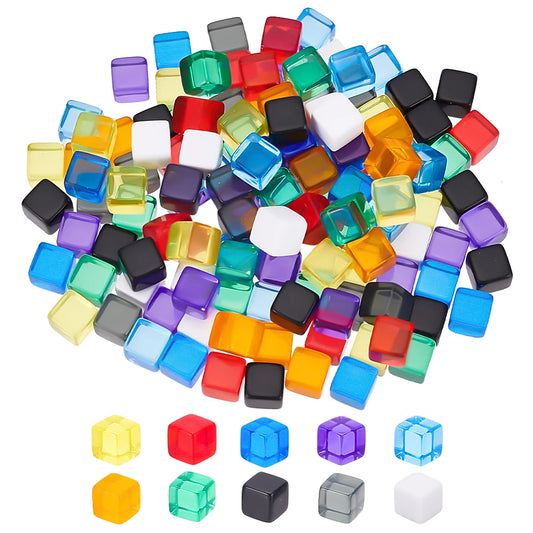 1box 1Opaque Transparent Acrylic Beads