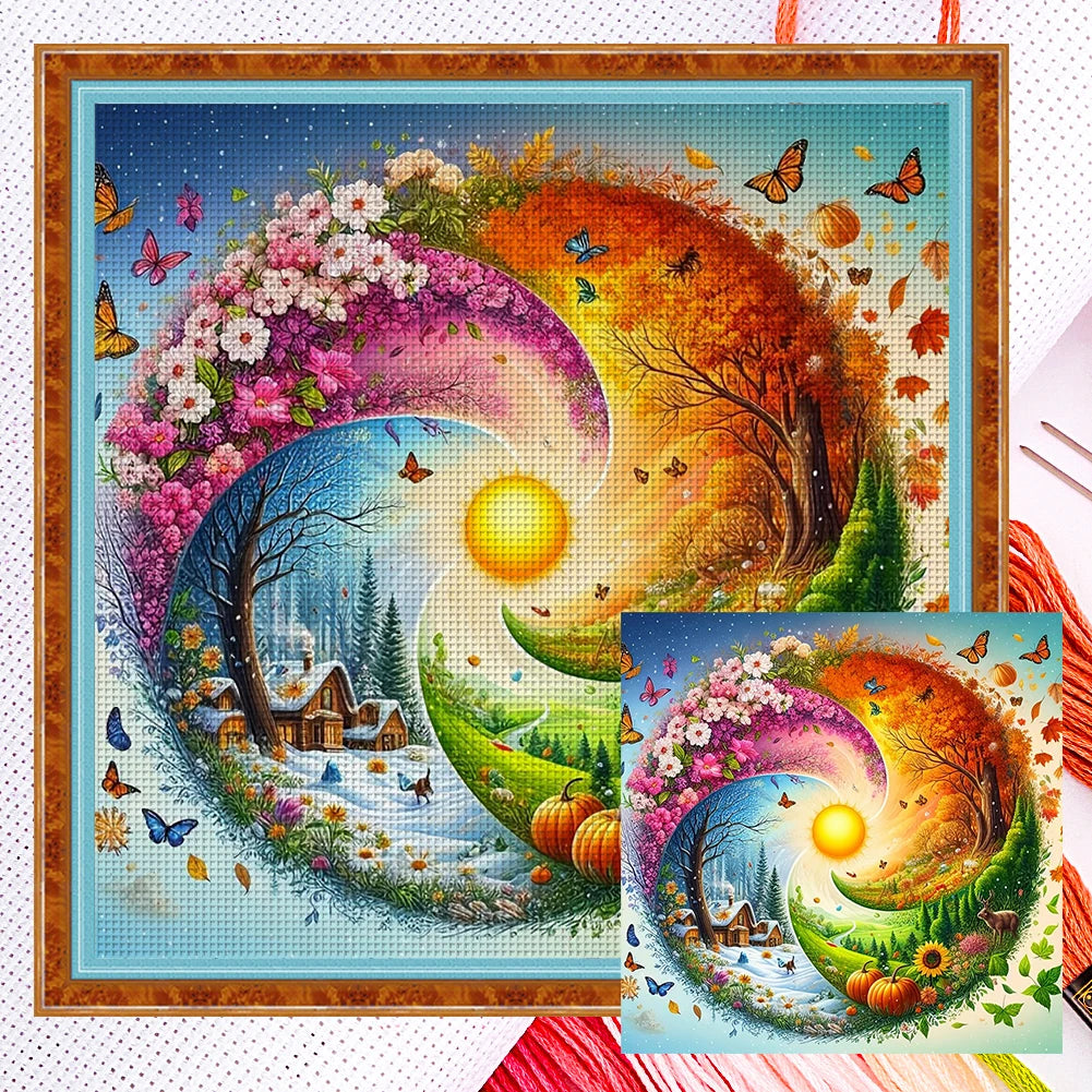 Counted Landscape Cross Stitch 40x40cm