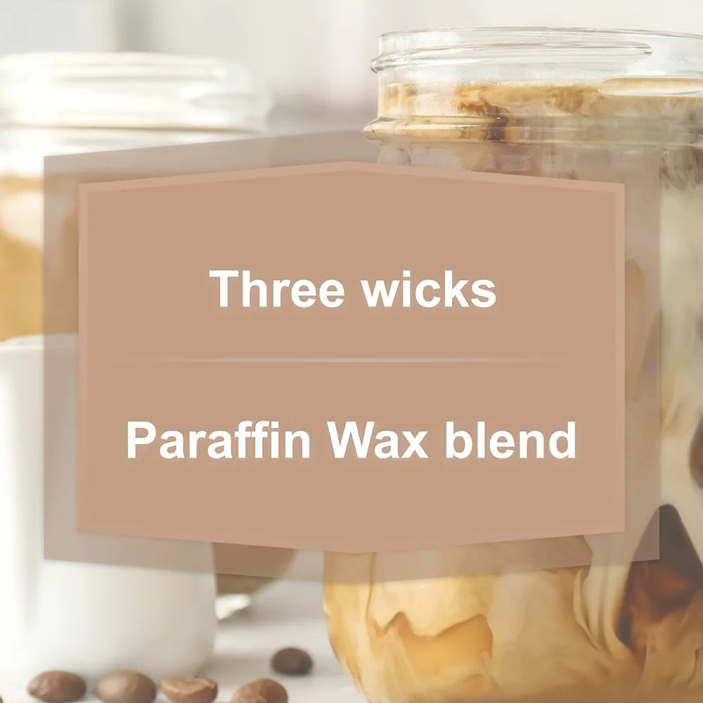 4 Pack Iced Caramel Macchiato Scented 3-Wick Jar Candle