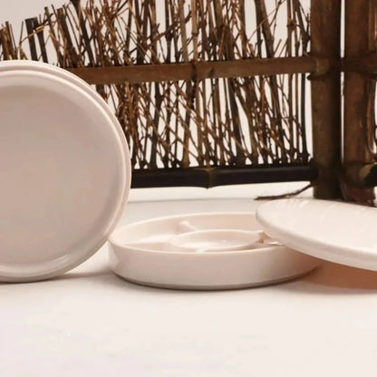 Imitation Porcelain Round Palette with Lid Acrylic Watercolor