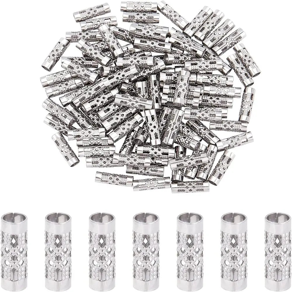 1box Stainless Steel Tube Beads