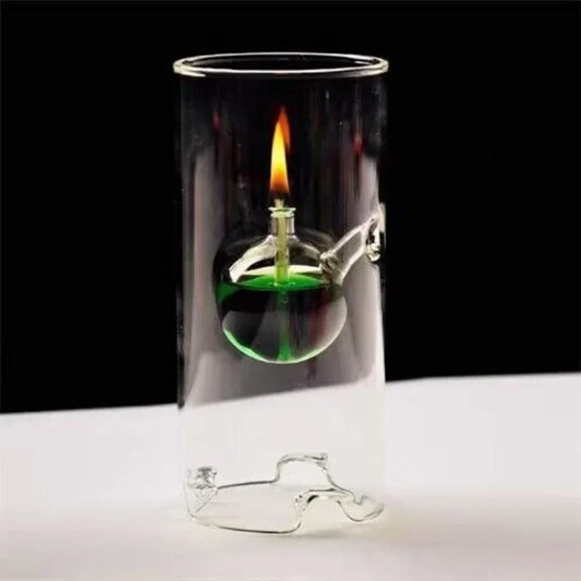 Transparent Glass Candlestick 15CM