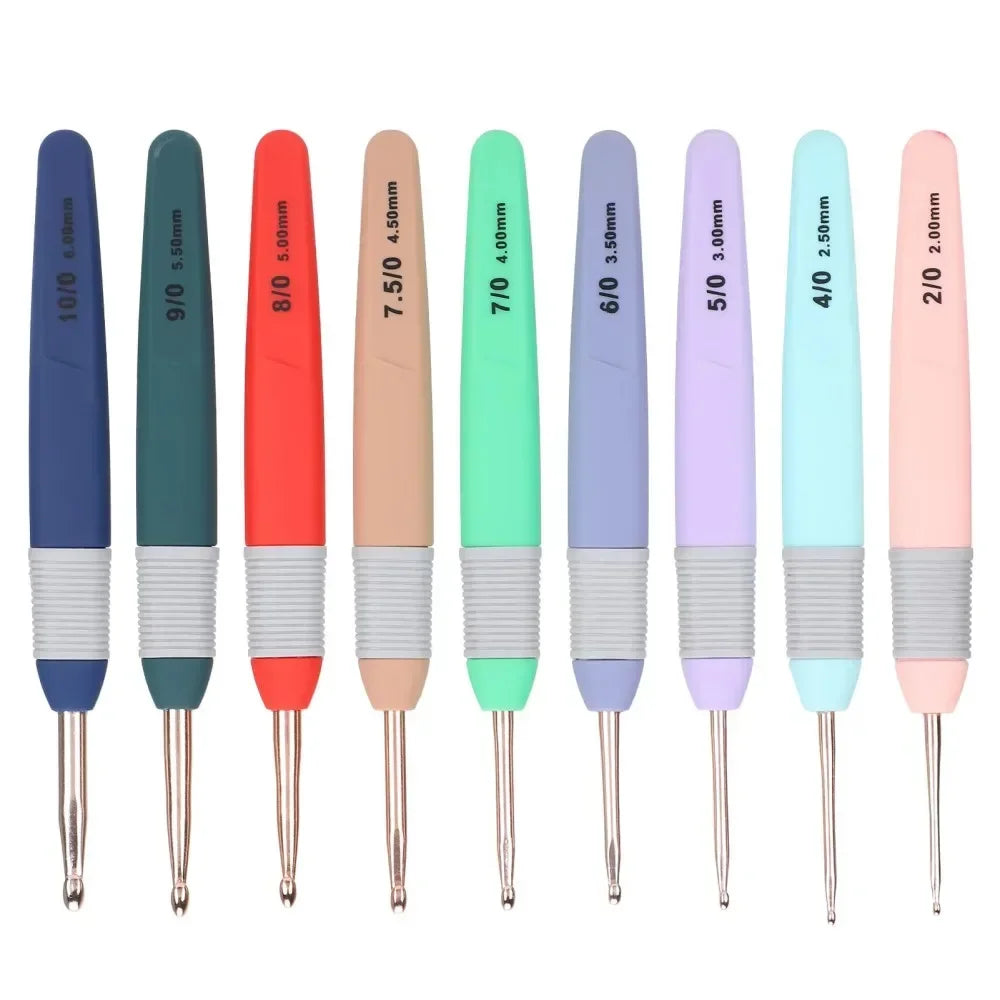 9Pcs Handle Sweater Needles Colorful