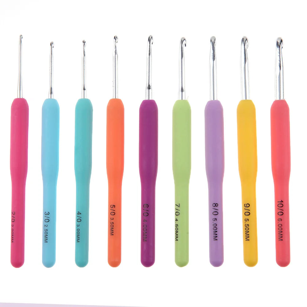 Colorful Crochet Hook Kits Soft Silicone Grip