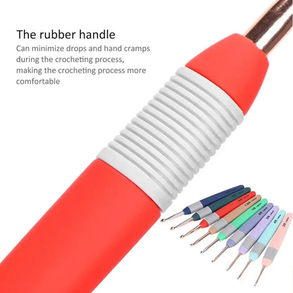 9Pcs Handle Sweater Needles Colorful