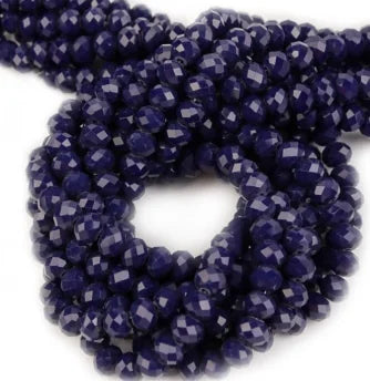 Rondelle Flat Faceted Crystal Beads