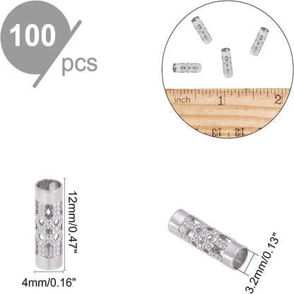 1box Stainless Steel Tube Beads