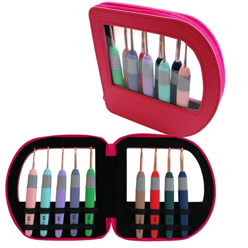 9Pcs Handle Sweater Needles Colorful