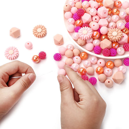 70Pcs Little Daisy Silicone Beads