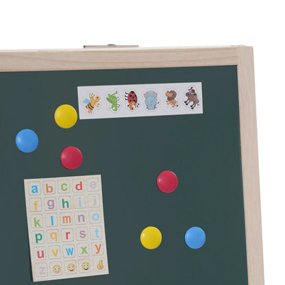Kids Art Easel Stand Adjustable Wood All-in-One