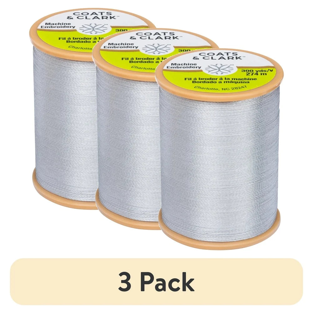 3 Pack Trilobal Polyester Embroidery Thread 300 Yards