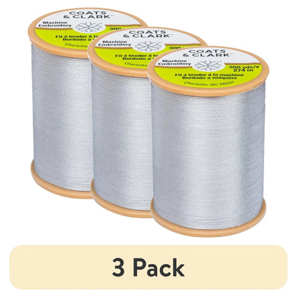 3 Pack Trilobal Polyester Embroidery Thread 300 Yards