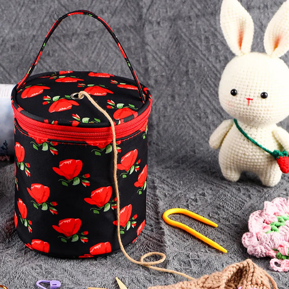 Oxford Knitting Bag Rose Pattern