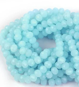 Rondelle Flat Faceted Crystal Beads