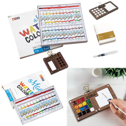 Multi Colors Wooden Grid Paint Box