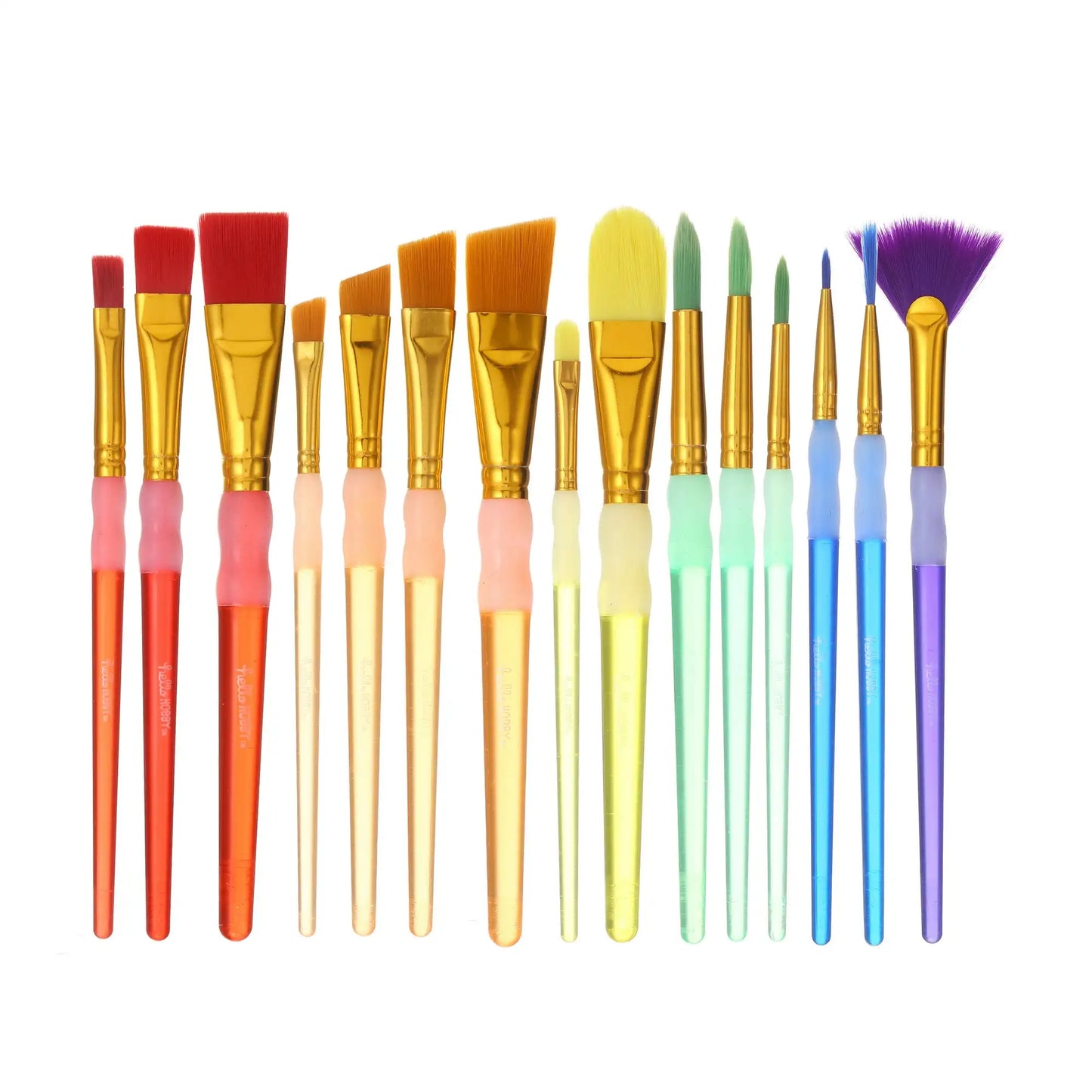 Liner Synthetic Bristle Art Brushes (15 Pieces)