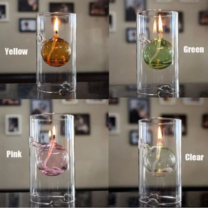 Transparent Glass Candlestick 15CM