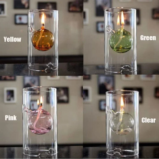 Transparent Glass Candlestick 15CM