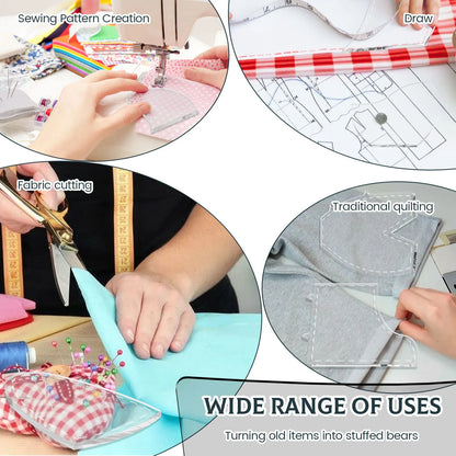 Bear template acrylic sewing pattern