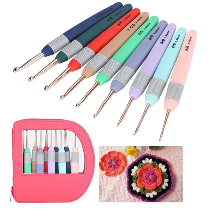 9Pcs Handle Sweater Needles Colorful