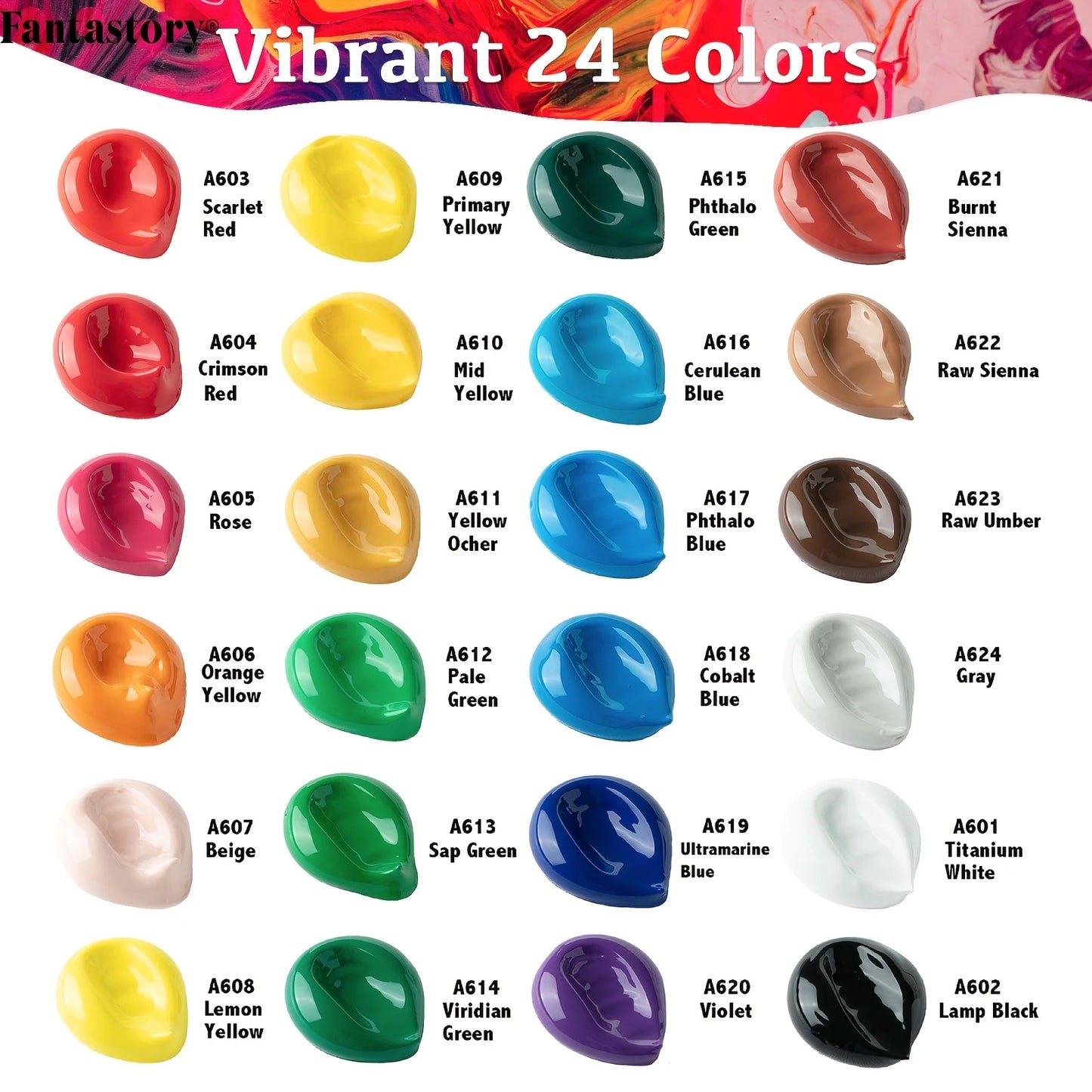 Fantastory 60ml Acrylic Paint Set