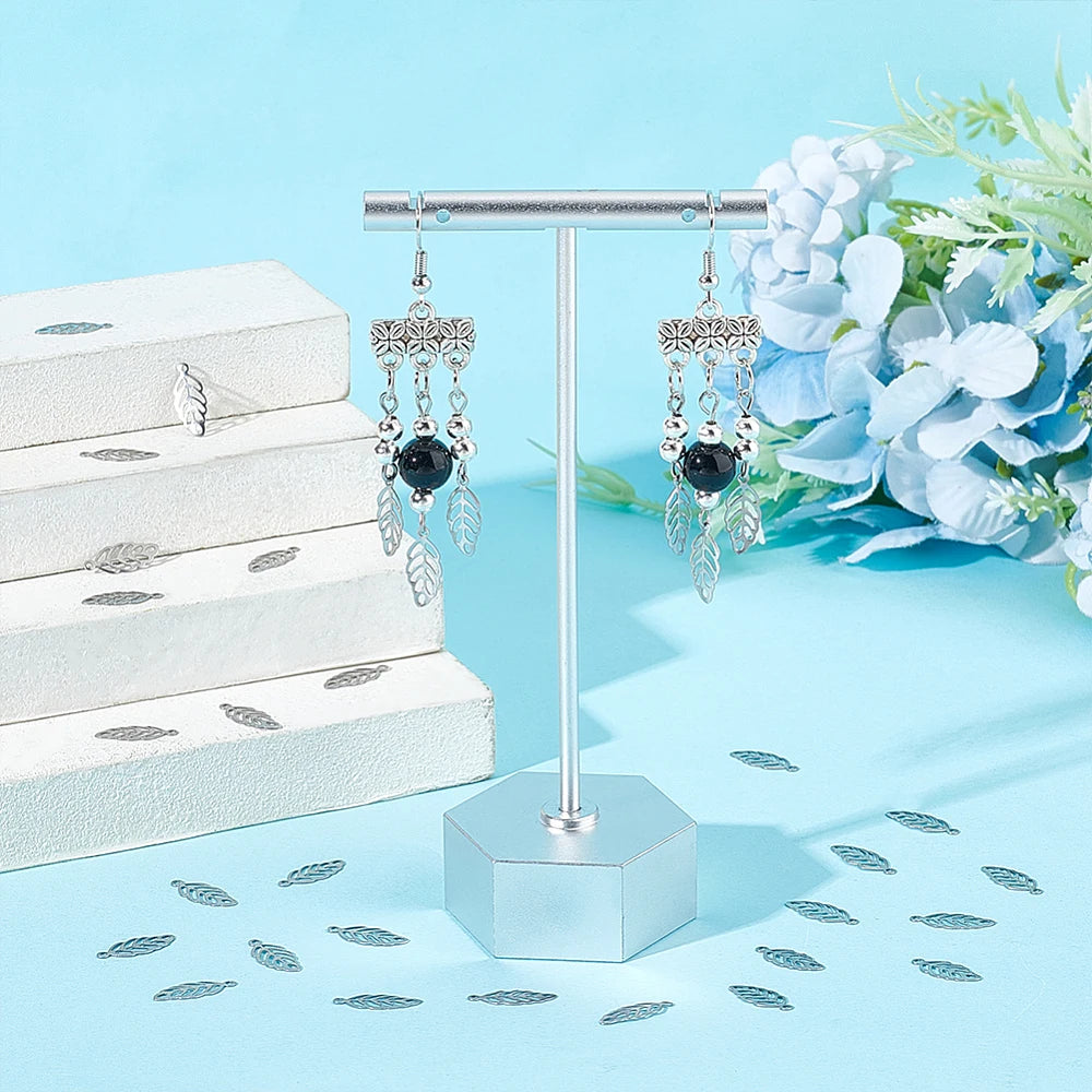 1box 300pcs Stainless Steel Hollow Leaf
