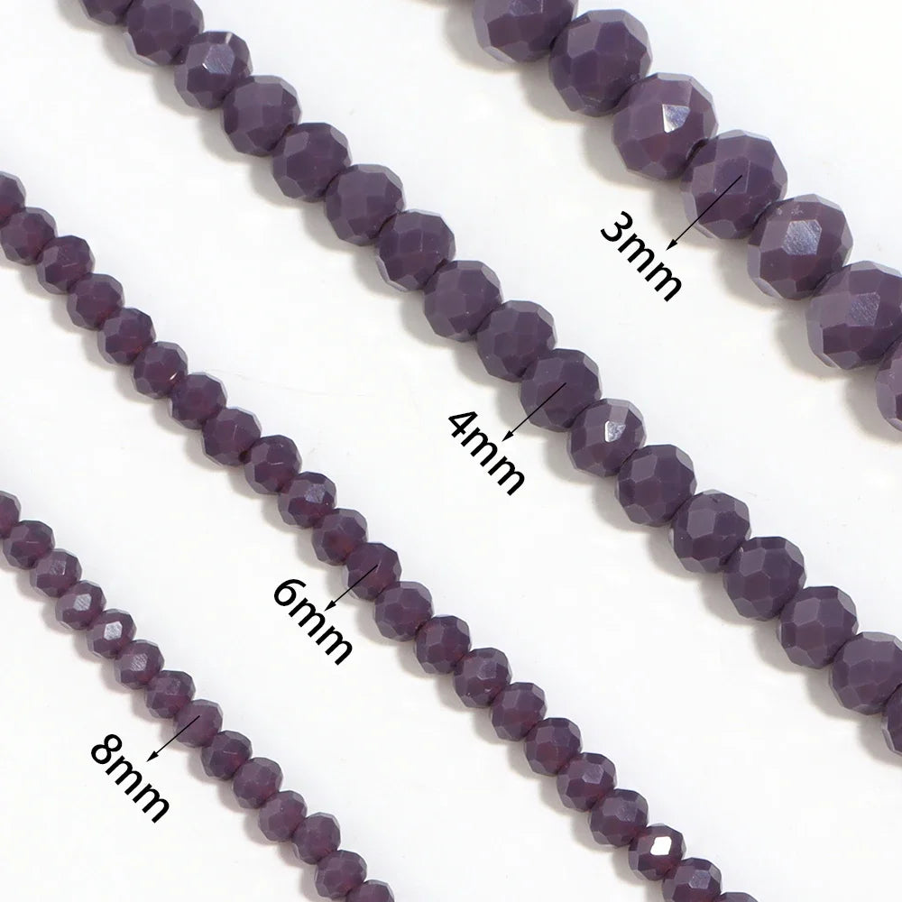Rondelle Flat Faceted Crystal Beads