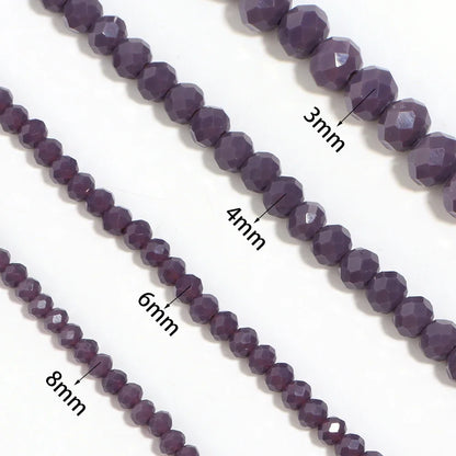 Rondelle Flat Faceted Crystal Beads