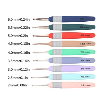 9Pcs Handle Sweater Needles Colorful