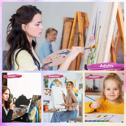 20 Oil Watercolor Acrylic Paint Brushes