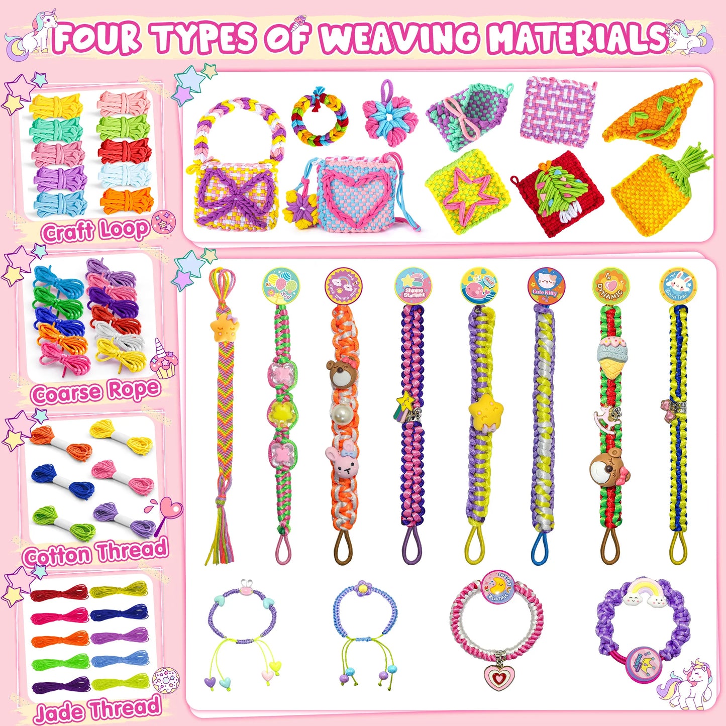 400PCS Weaving Making Kit for Girls